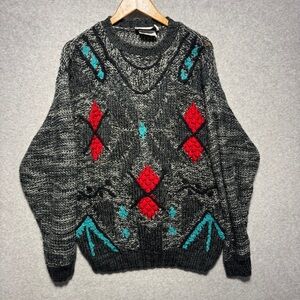 Vintage 80’s Rossini Cozy Knit Crewneck Sweater‎ in Gray